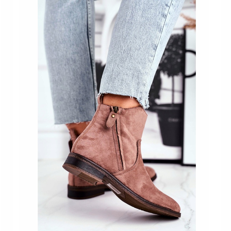 Evento Jodhpur stövlar, mocka Beige blixtlås brun 2