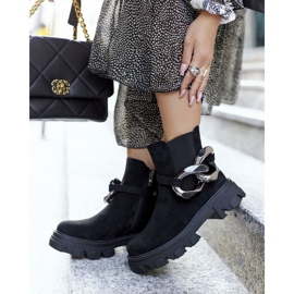 S.Barski Kvinnors svarta varma stövlar Jodhpur stövlar Visione 1