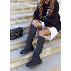 S.Barski Kvinnors höga stövlar Black What Going On svart 1