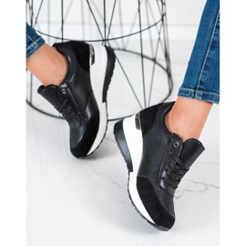 SHELOVET Light Wedge Sneakers svart 1