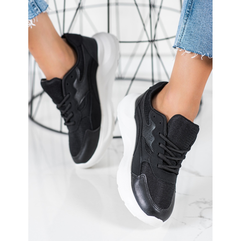 SHELOVET Casual svarta sneakers 1
