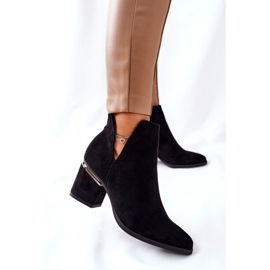 PS1 Mocka stövlar för kvinnor med utskärningar Svart Noel 2