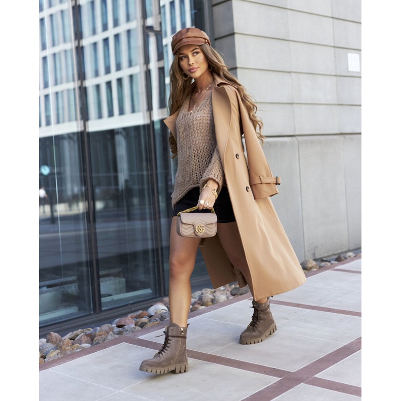 Kvinnor Velour Läderstövlar Nicole 2673 Brun 1