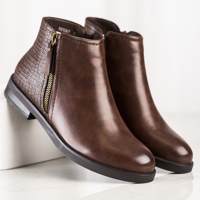 Clowse Casual Snake Print stövlar brun 2