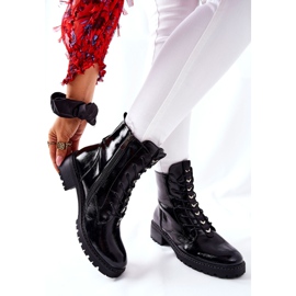 Vinceza Svarta Myroe -lackerade damstövlar 2