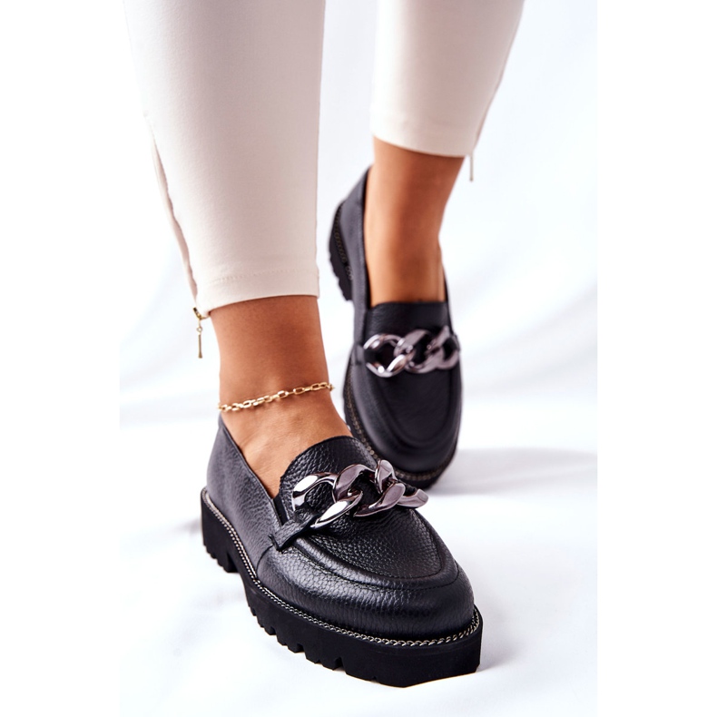 Nicole Dam Loafers Läder Svart Sthonto 2