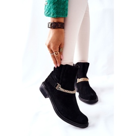 Läderstövlar för kvinnor Nicole Black Dome svart 1