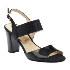 Caprice patentsandaler damskor 28307 svart 1
