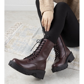 Maroon höga Big Star -stövlar för kvinnor Ochoa rödvin 1