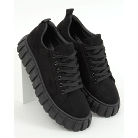 Svarta 19287 All Black sneakers med tjock sula 1