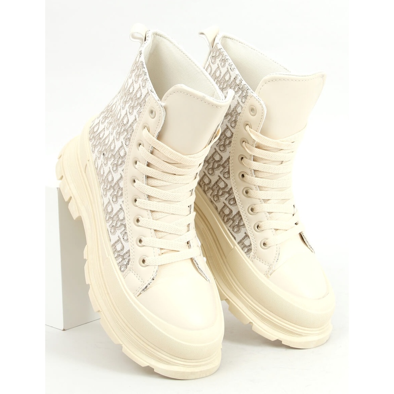 Beige AD-416 Beige sneakers 1