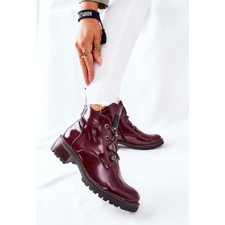 Vinceza Lackerade Maroon Cloghan Warm Boots rödvin 2