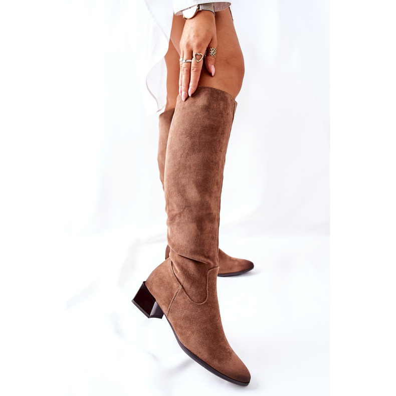 Vinceza Damskor på högklackig mocka Beige Bolea 2