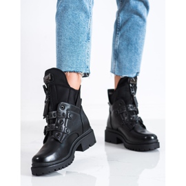 Diamantique Trendiga arbetare med svarta spännen 1