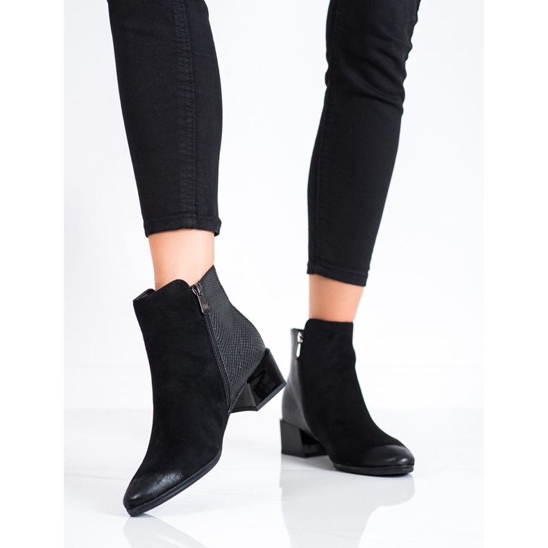 Stövlar med ormtryck VINCEZA insats svart 2