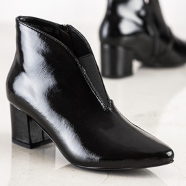 VINCEZA lackerade stövlar svart 1