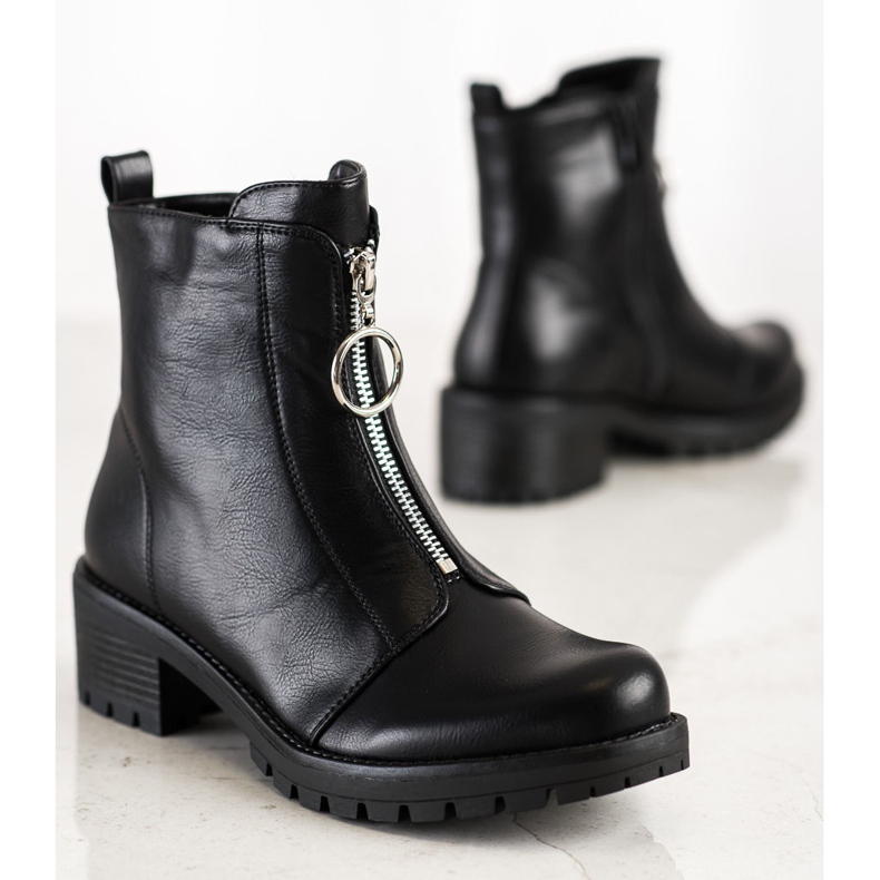 Lucky Shoes Fritidsarbetare på en reglage svart 1