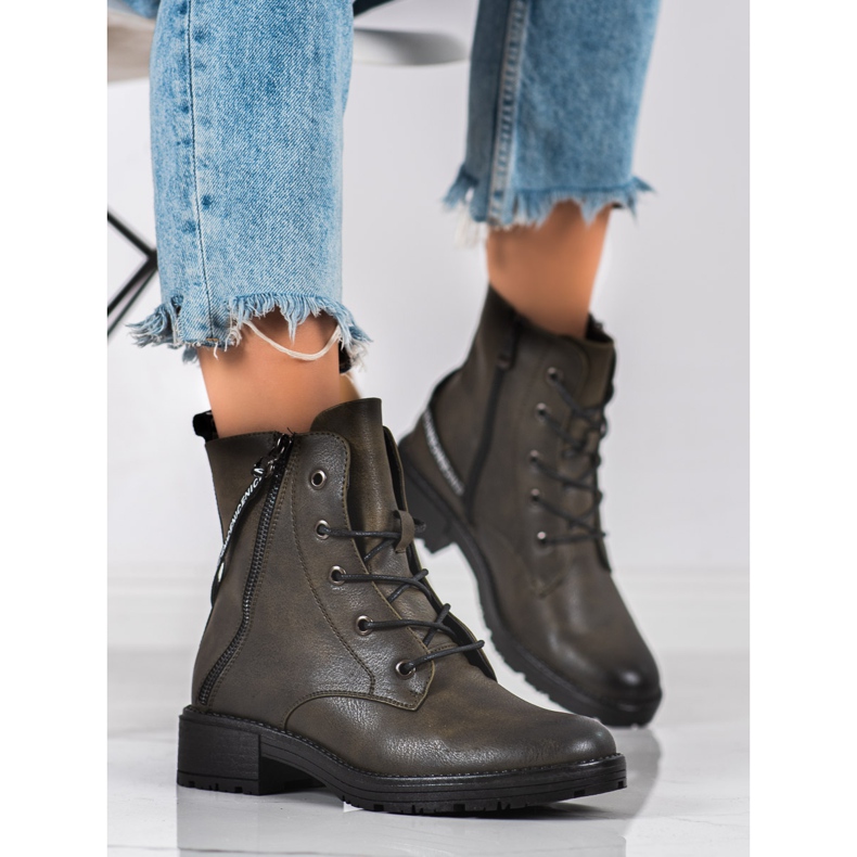 Stövlar med dekorativt Vinceza-bälte grön 2