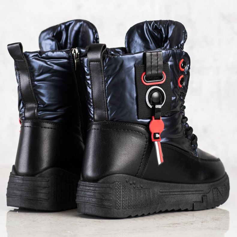 Seastar Varma snöskor på plattformen svart marinblå 2