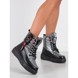 Seastar Varma snöskor på plattformen svart silver- grå 1