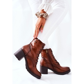 Vinceza Varma damstövlar på hälen Camel Dunaff brun 1