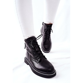 Läderstövlar för kvinnor GOE II2N4014 Svart 2