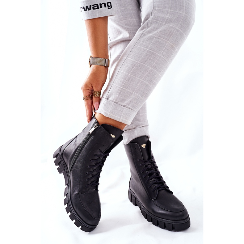 Läderstövlar för kvinnor Nicole 2673 Svart 2