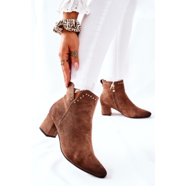 Vinceza Damstövlar Mocka Beige Brinlack brun 2