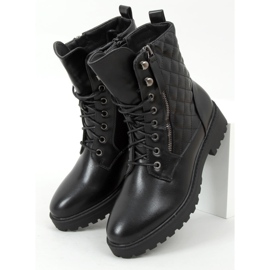 Svart quiltad arbetare XJ-65 Svart 1