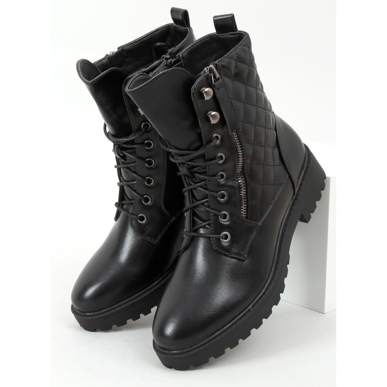 Svart quiltad arbetare XJ-65 Svart 1