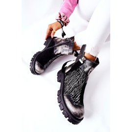 Läderstövlar Jodhpur stövlar Maciejka Svart-Vit 05137-21 2