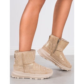 SHELOVET Varm Mukluki på plattformen beige 1