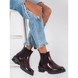 Ormtryck Sergio Leone Chelsea -stövlar röd mångfärgad 2