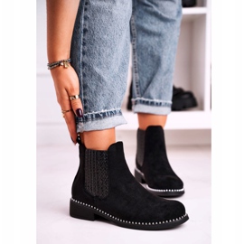 Damstövlar Jodhpur -stövlar Mocka Svart Meagan 1