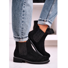 Damstövlar Jodhpur -stövlar Mocka Svart Meagan 2