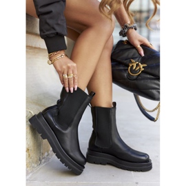 S.Barski Kvinnors höga stövlar Jodhpur Black Belive svart 2