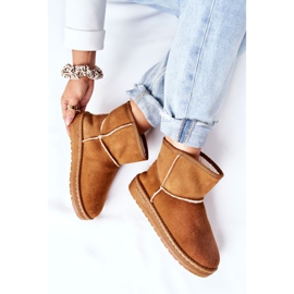 Kängor i skinnläder för kvinnor Big Star II274441 Camel brun 1