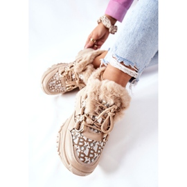 PM1 Kvinnors varma sportskor Khaki Heart Beats kaki 2