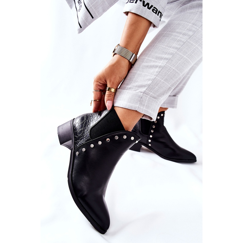 PG1 Damstövlar Jodhpur -stövlar Svart Barretos 1