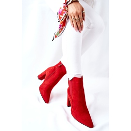 PG1 Kvinnor mocka stövlar på en klack röda Kastren 1