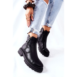 PE1 Svarta Silvan höga stövlar med dragkedjor 2