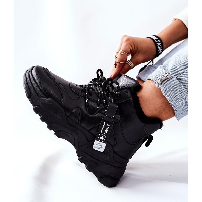 Kvinnors svarta varma sneakers Snöskor Kaphia 2