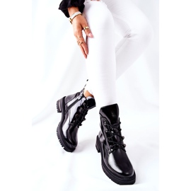 Lackerade varma stövlar Sergio Leone Black TR744 svart 2