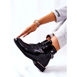 Lackerade varma stövlar Sergio Leone Black BT405 svart 2