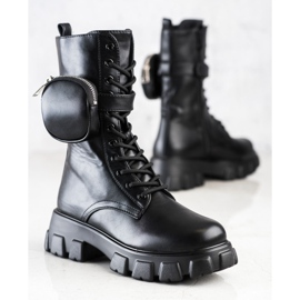 Bestelle Trendiga stövlar med en ficka svart 1