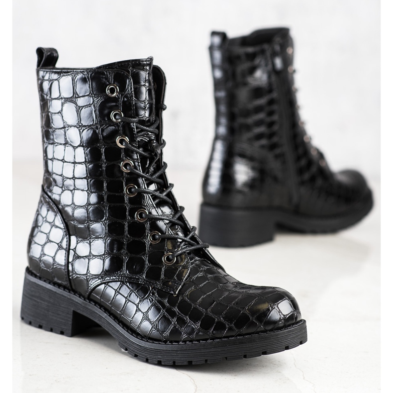 SHELOVET Snörskor svart 1