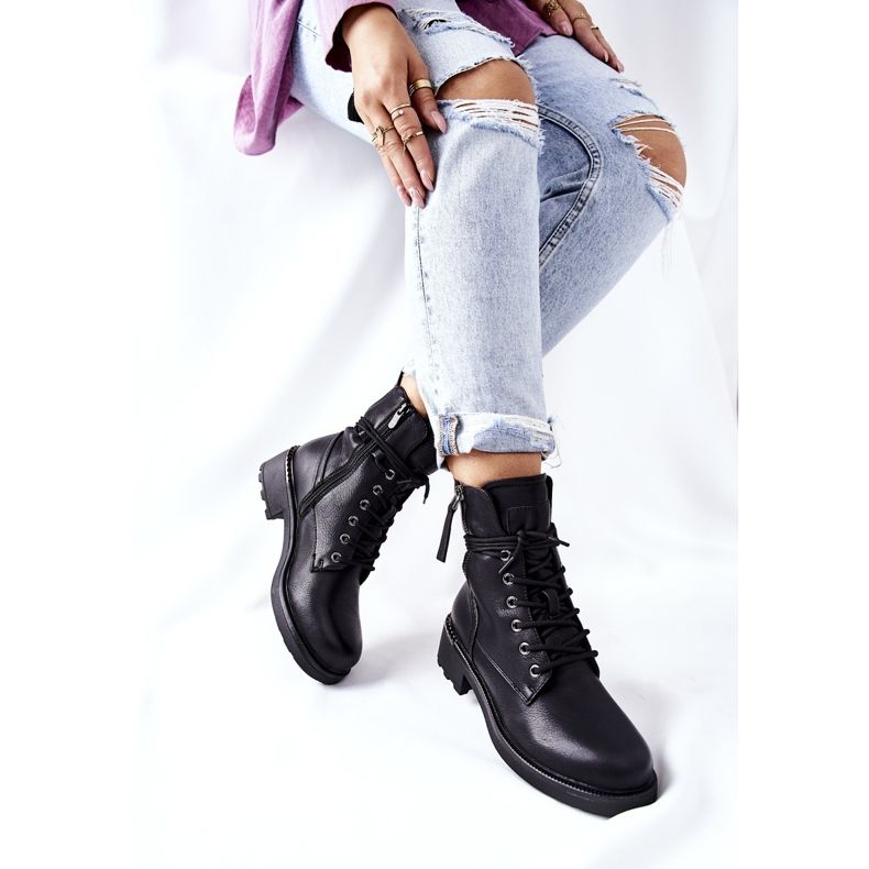 Svarta Maisa stövlar med hög dragkedja 2