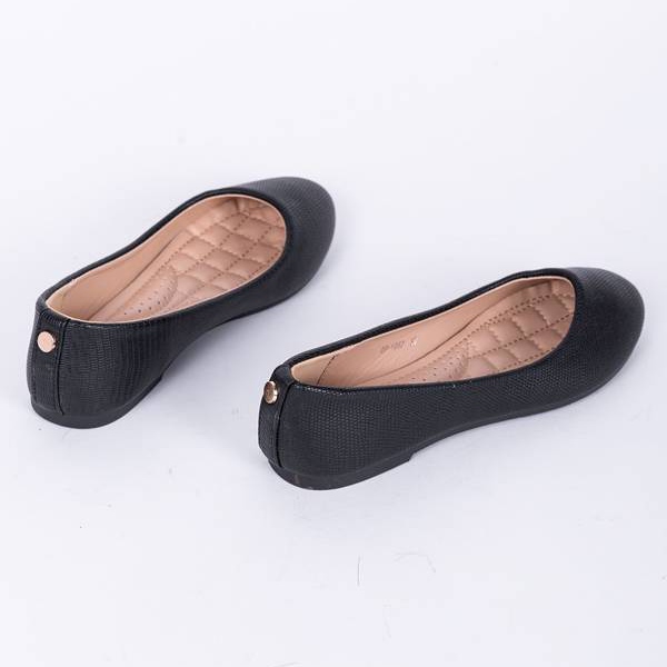 Svart präglade Lili ballerinor 1