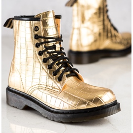 Sweet Shoes Gyllene stövlar med ekoläder 1