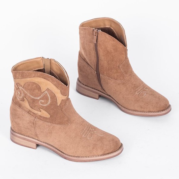 Beige ankelboots Ana kaki 1